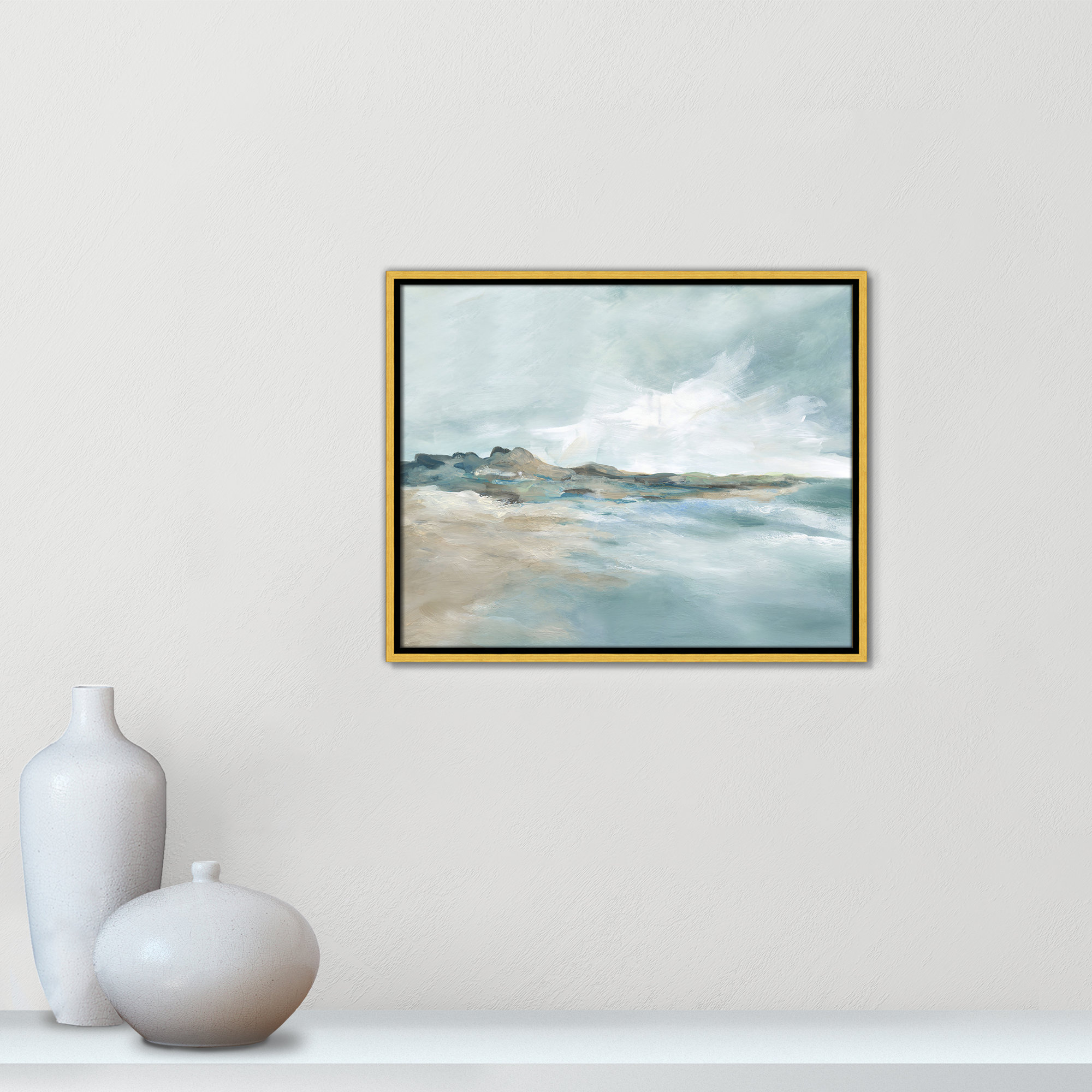 Sandpoint Print by Carol Robinson, 17.5" H x 21.5" W, Gold