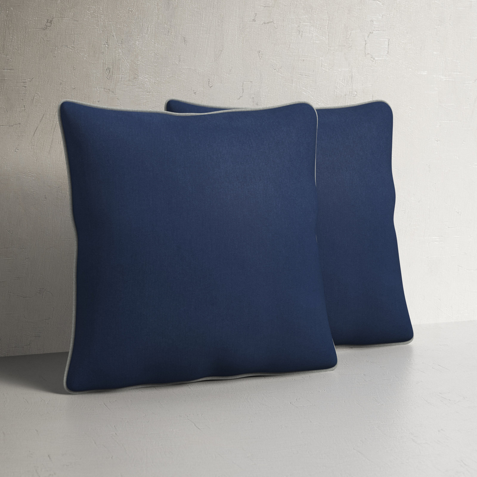 Estrada Indoor/Outdoor Throw Pillow, 22" x 22", Navy