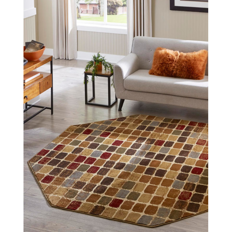 Cafe Geometric Indoor Rug, Octagon 7' x 7'