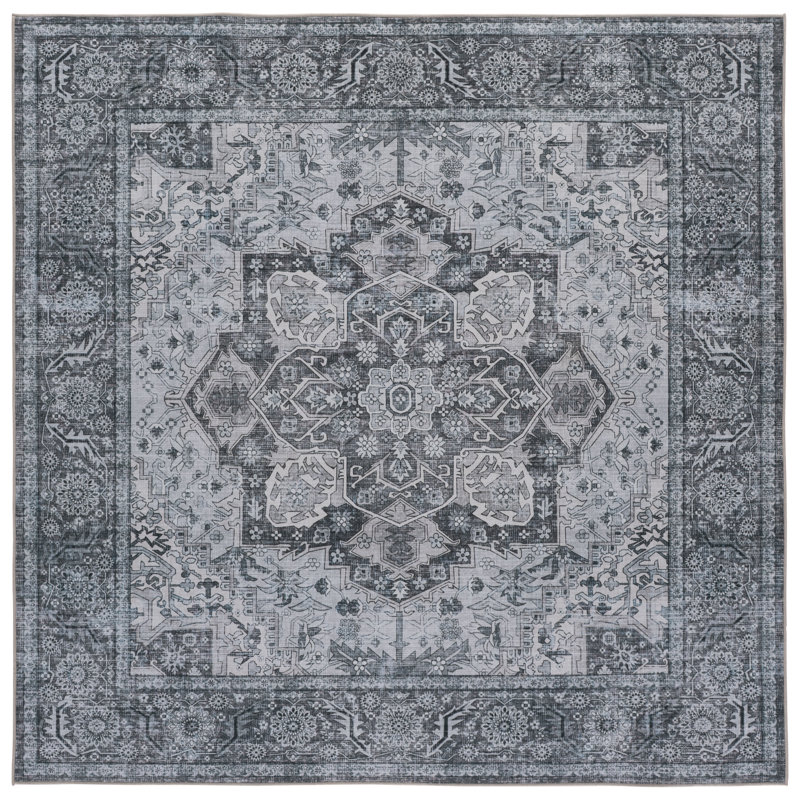 Tapis oriental lavable à la machine Tucson 237 Performance, Carré 6 pi