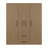 Natural Oak 4-door Wardrobe