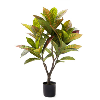 Artificial Croton Plant in Pot
