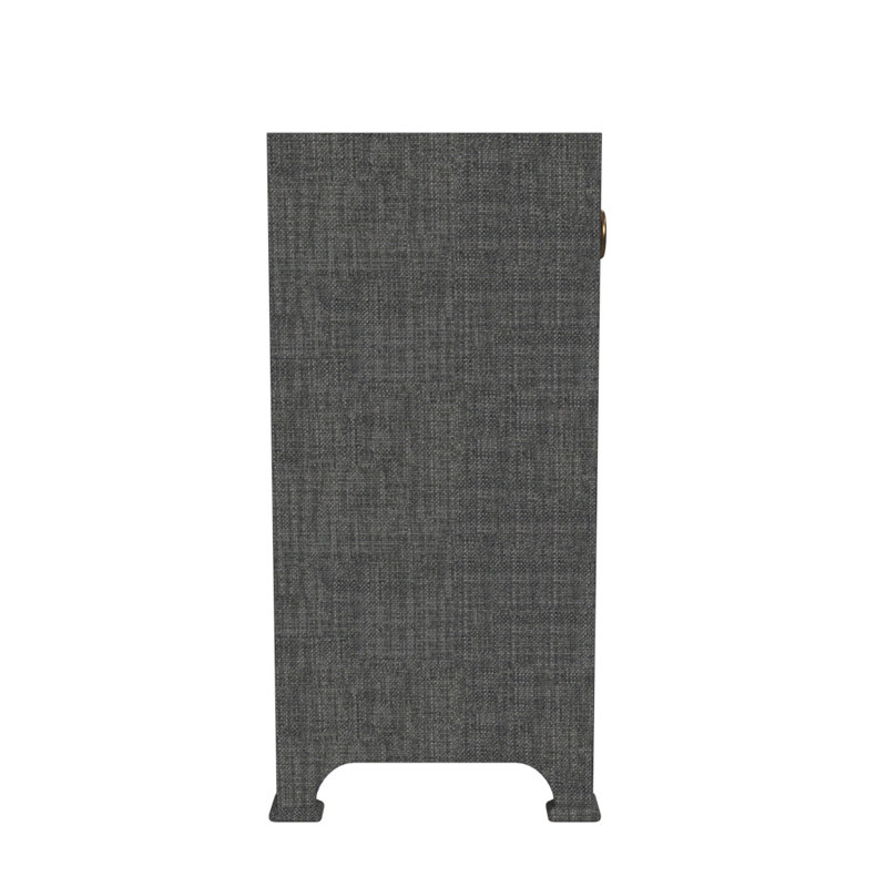 Butler Chatham Navy Raffia 2-Drawer Cabinet, Charcoal