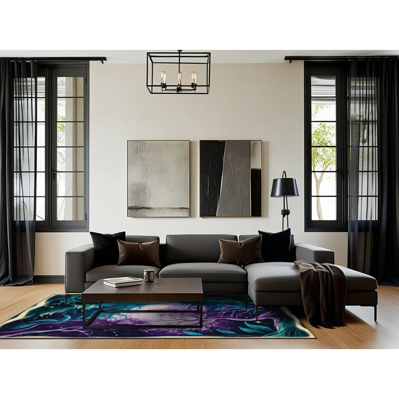 Twilight Flora Rug, Rectangle 3' x 5'