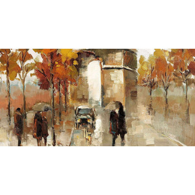 Arc de triomphe in autumn - 15.75"x31.50" Desk mat