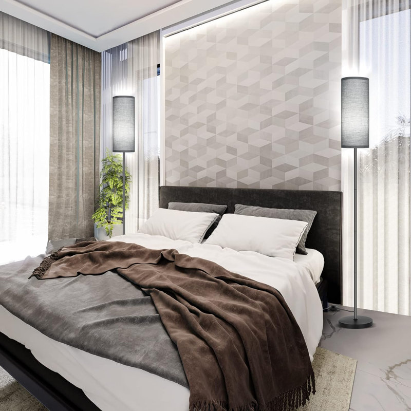 Lampe sur pied mate 61,5 po Imke, Gris