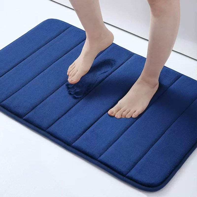 Memory Foam Bath Mat – Non-Slip Quick Dry Bathroom Rug With Super Absorbent Coral Velvet Surface & Anti-Skid Base – Ultra Soft 40X60cm Shower Mat For Bathroom Floor, Tub Or Sink