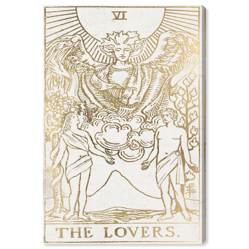 «The Lovers Tarot», reproduction d'art sur toile, H 24 po x l 16 po x P 1,5 po, Toile tendue