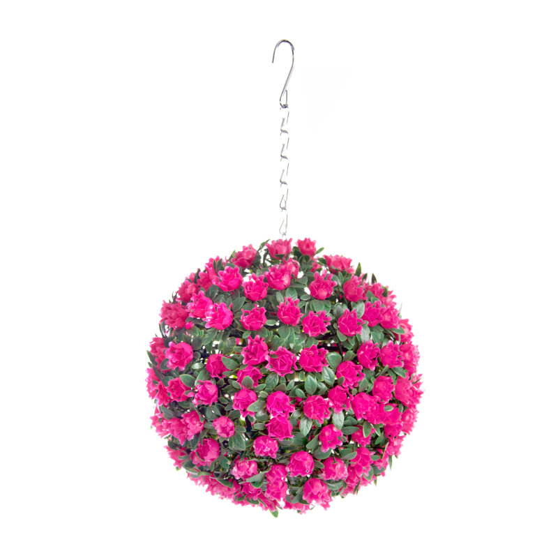 Faux Plant, Pink, 23cm H x 23cm W x 23cm D