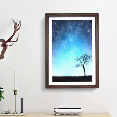 Tree at Dusk in Slovakia - Picture Frame Painting Print