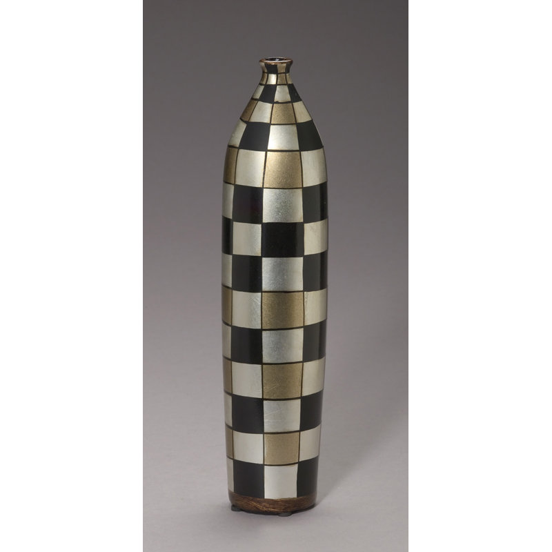 Vase à carreaux Agape, H 13 po x l 3 po x P 3 po