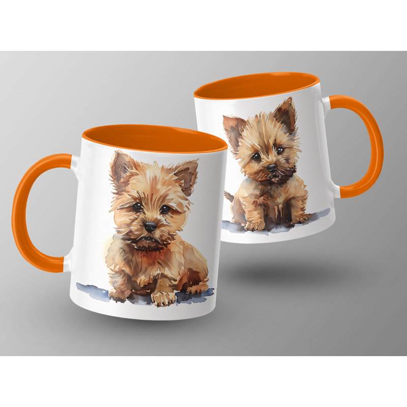 Ceramic Coffee Mug, 2, Orange
