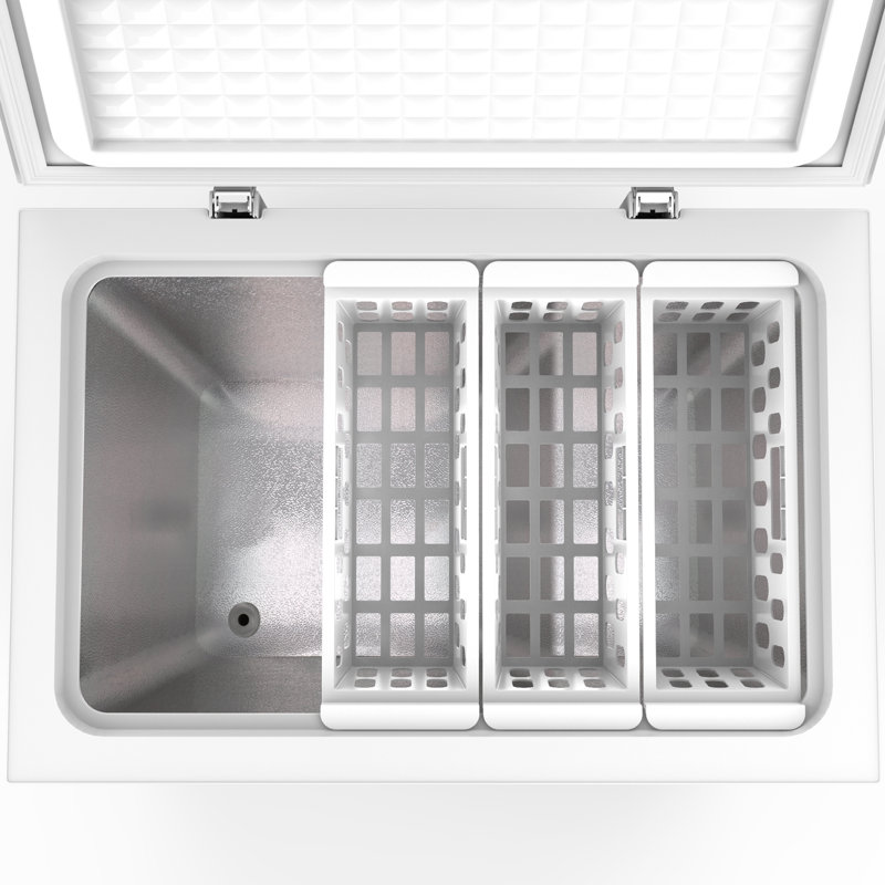 7.0 Cu.ft Deep Freezer, Chest Freezer with 3 Baskets, Energy Saving, 7 Temp Settings, White