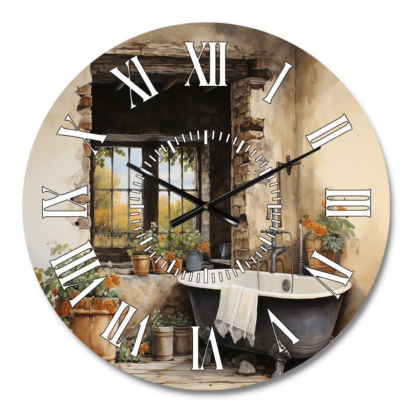 Laundry Rustic I - horloge murale, Médium