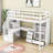 Haken Kids Twin Loft Bed with Drawers-1826652079