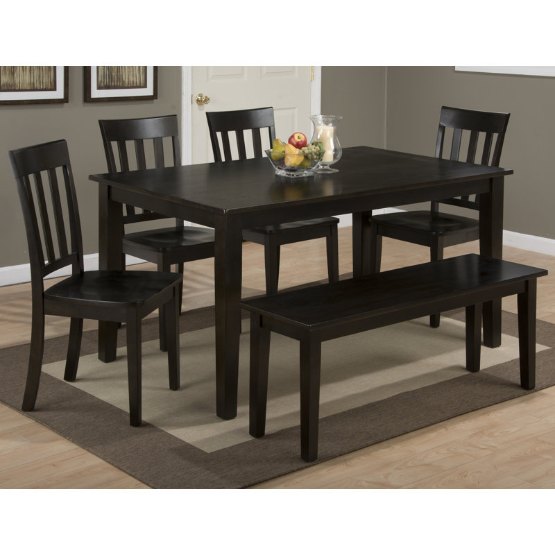 Iyad Solid Wood Dining Table, Espresso, 30”H x 60”L x 36”W