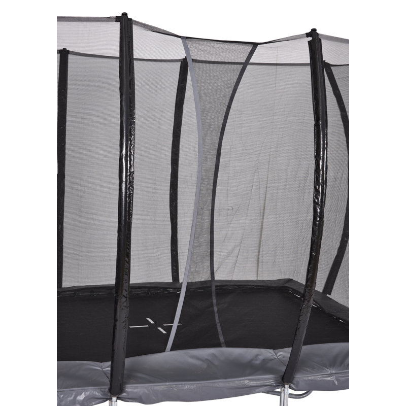 Halpern Freeport Park 305cm x 213cm Rectangle Backyard Trampoline with Safety Enclosure