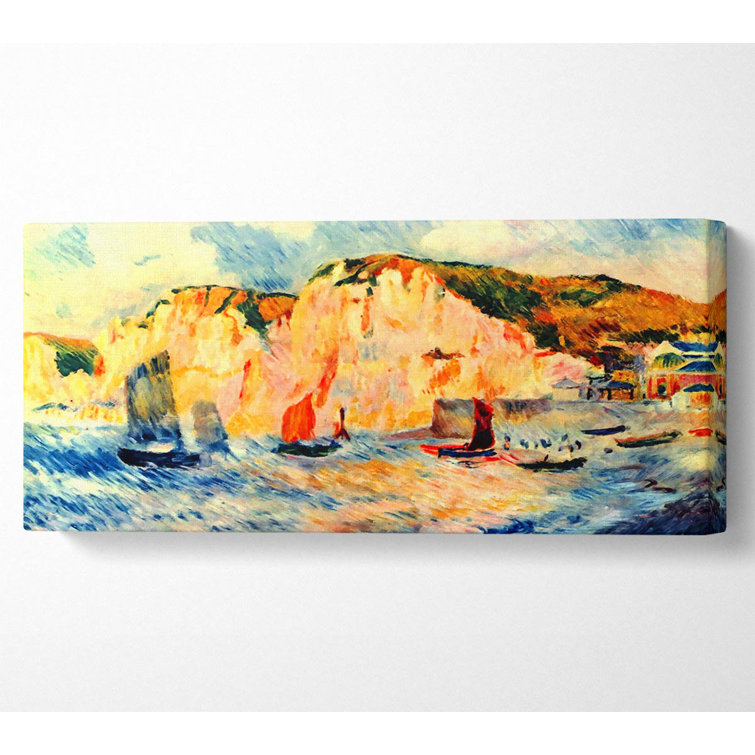 Renoir Sea And Cliffs - Wrapped Canvas Art Prints