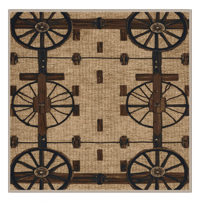  Washable Farm Wagon Farm Area Rug