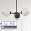 Lustre 3 lumières Stoll noir mat avec verre opale