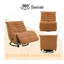 Fauteuil inclinable et oscillant en cuir synthétique Talmon-831946036