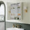 Armoire à pharmacie de salle de bain en aluminium l 16 po x H 30 po avec tablettes réglables et porte battante gauche