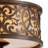 Hickok 3 Light Flush Mount Ceiling Light - 14 Inch, Brushed Chocolate Finish, Rustic Style, Drum Shade for Dining Room, Living Room, Entryway