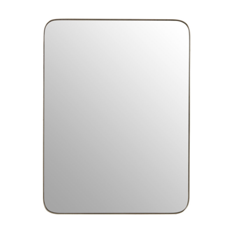 Graylee Solid Wood Flat Wall Mirror