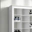 Armoire de rangement blanche pour vestibule (armoire à chaussures), 36 compartiments à chaussures