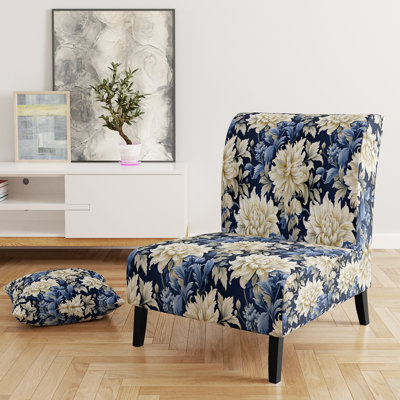 Fauteuil de chambre Astral Blue White Damask Radiance VI