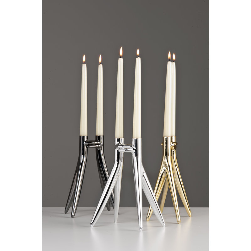 Abbracciaio Candlestick, Gun Barrel Gray
