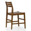 Ensemble de 2 chaises de salle à manger d'intérieur / extérieur en teck brun avec siège et dossier à lattes Blas-669296192