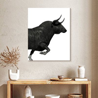 «Charging Black Bull» sur toile