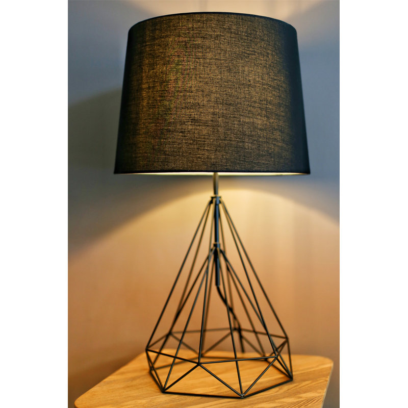 Lampe de table géométrique 25 po Anaya, Noir