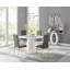 Beca Statement Pedestal Round Dining Table Set & 4 Luxury Velvet Dining Chairs-90654910-90654894
