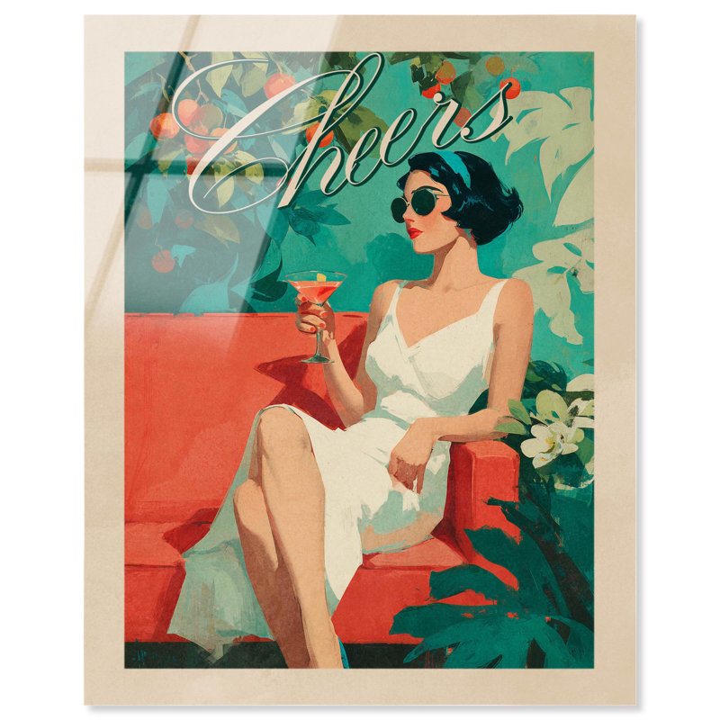 «Cheers Lady», reproduction d'art sur toile par Art Remedy, H 30 po x l 24 po