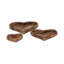 Plateau de repose-pieds en forme de cœur fabriqué à la main avec grain de bois riche - plateau décoratif pour centres de table et plateau de table basse pour la décoration intérieure - plateau décoratif idéal pour ranger les essentiels - ensemble de 3, 14 po-23201098