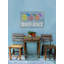 Reproduction d’art textuel sur bois, "Beach Shack parapluies"-62732222