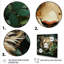 Portrait de lion dans un feuillage vert - lion, décoration murale animal-1883504992-1883504993