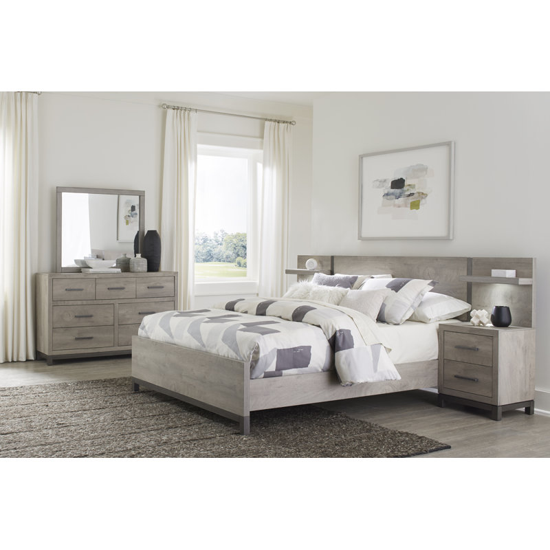 Barlow Standard Bed, Full, Light Gray