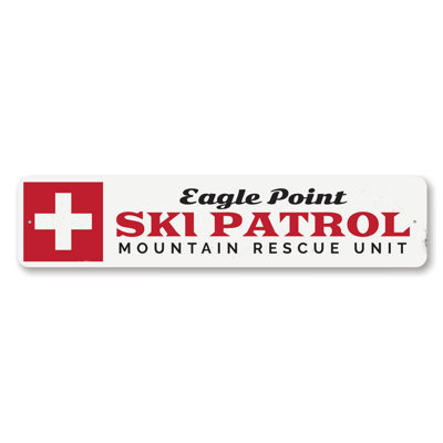 Ski Patrol Rescue Unit Aluminum Sign