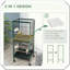 Large Indoor Bird Aviary with Multi-Door Design Stand & Tray-2080085967