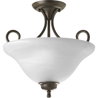 Plafonnier semi-encastré 2 lumières 13,25 po Cates