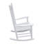 chaise berçante en bois blanc