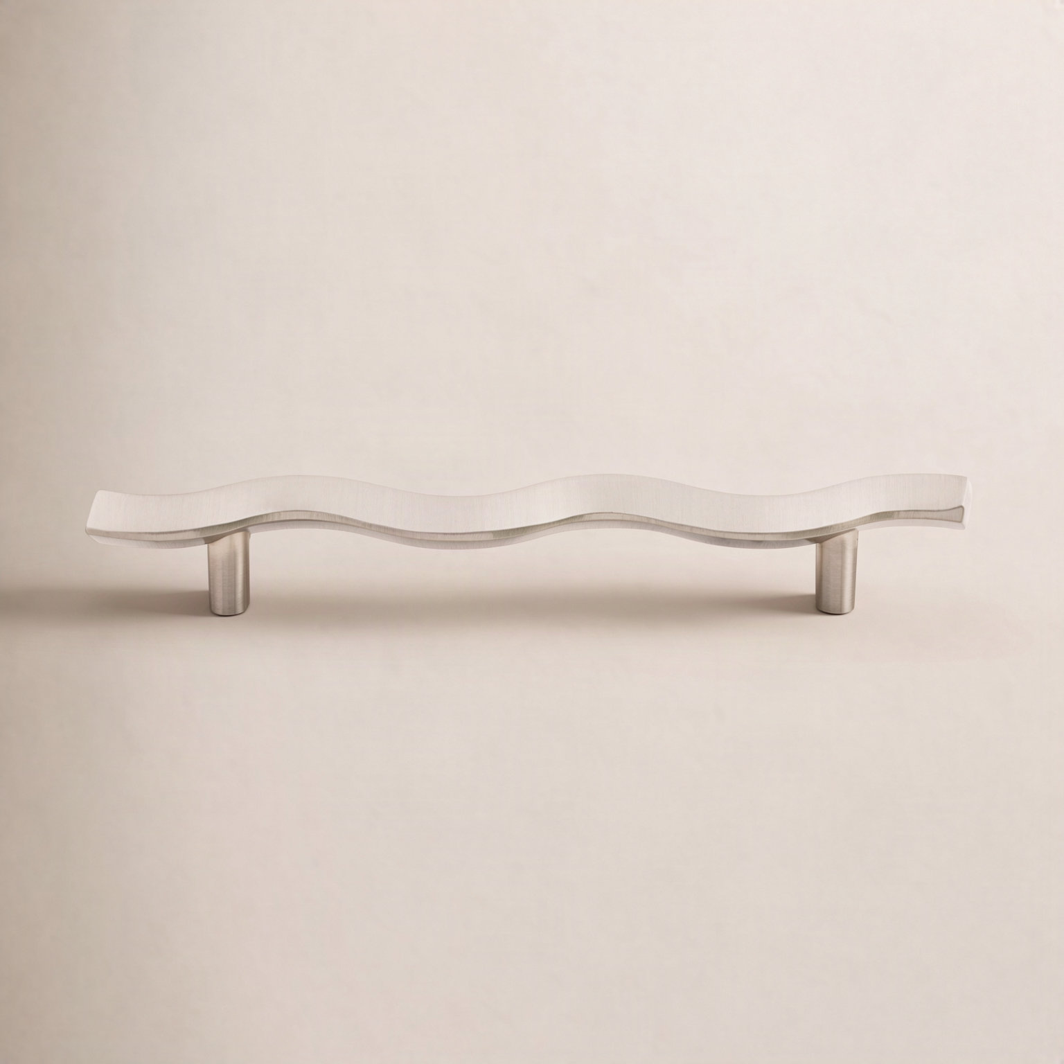 Wave Bar Cabinet Pull, Brushed Satin Nickel
