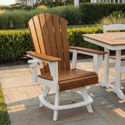 Chaise pivotante Featherstone Adirondack, blanc