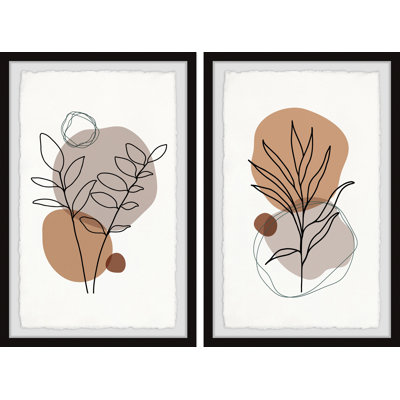 Growing On Boulders by Marmont Hill - 2 Piece Single Picture Frame Painting Set