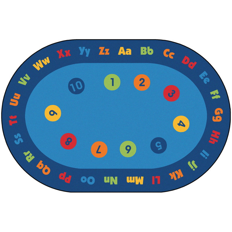 Tapis bleu touffeté Cirid Time, Ovale 8 pi x 12 pi