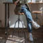 Tabouret pivotant en bois massif Jomarion-1332014967