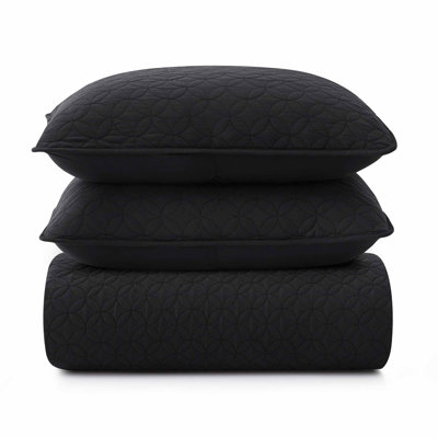 Ensemble de couvre-lit réversible en microfibre